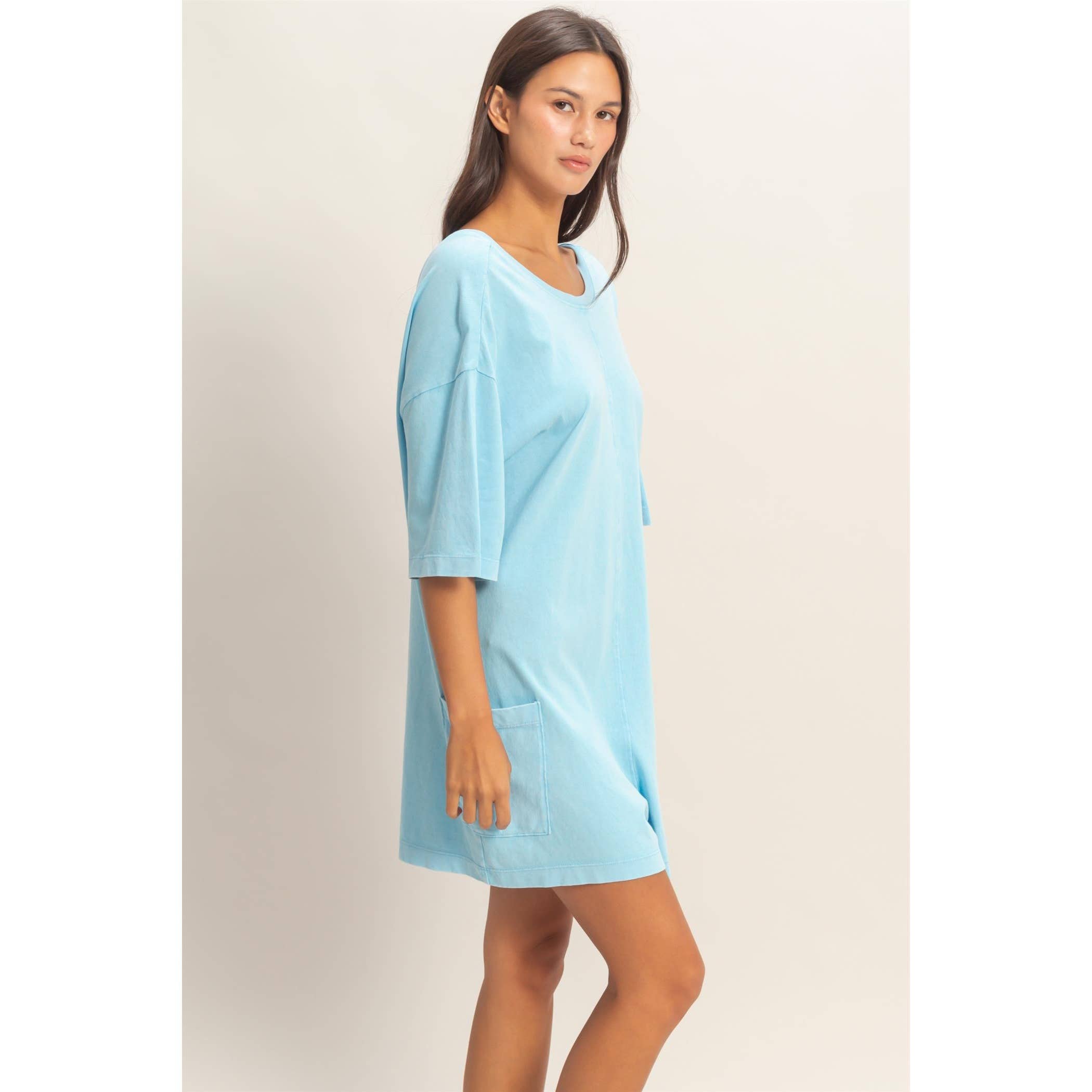 Mineral Washed V-Back Romper
