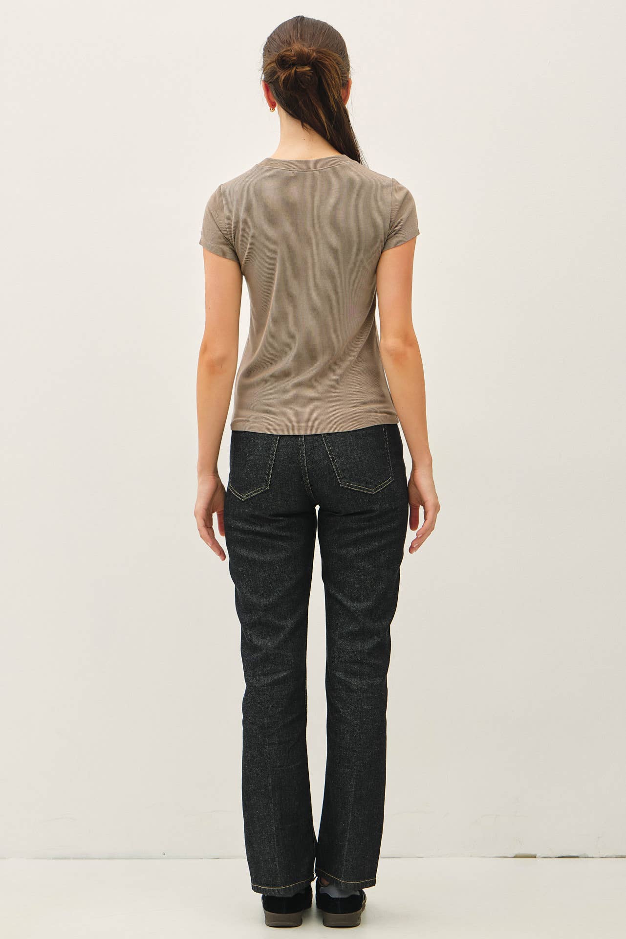 NEW COLOR-GARMENT DYE RIBBED TOP
