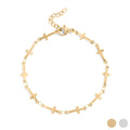 18K Gold PVD Stainless Steel Cross Chain Bracelet