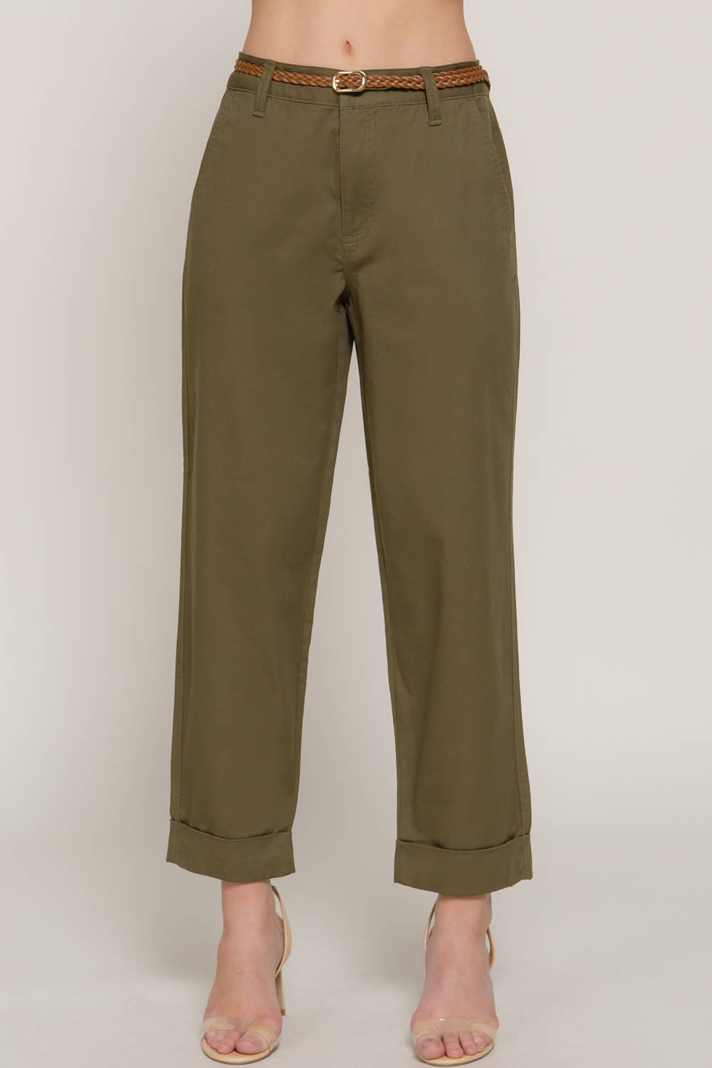 Chino Pants with Braided Belt