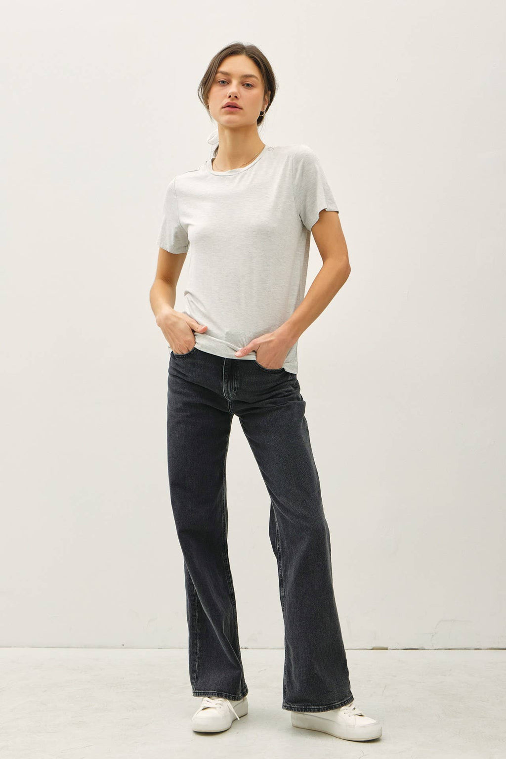 NEW COLOR-BAMBOO/MODAL BASIC ROUND NECK T-SHIRT