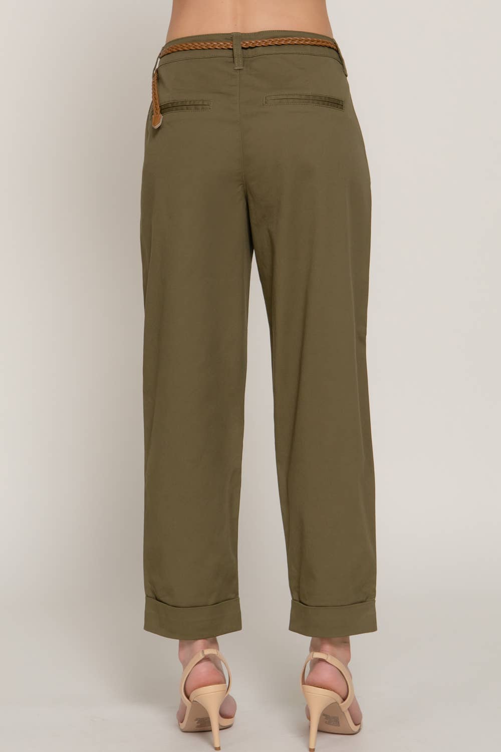Chino Pants with Braided Belt