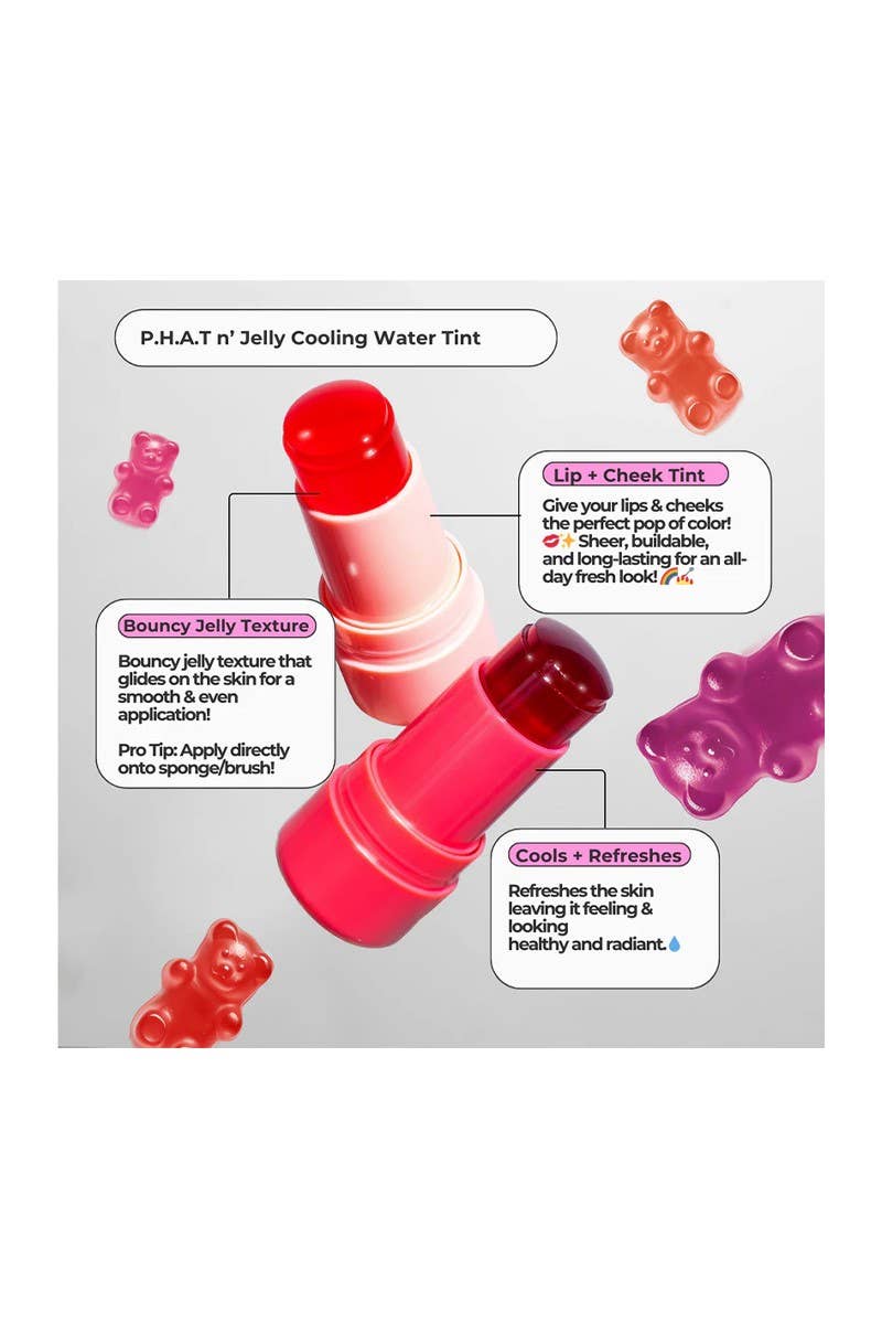 Italia Deluxe 308CWT PHAT n Jelly Lip + Cheek Tint - 24 pcs