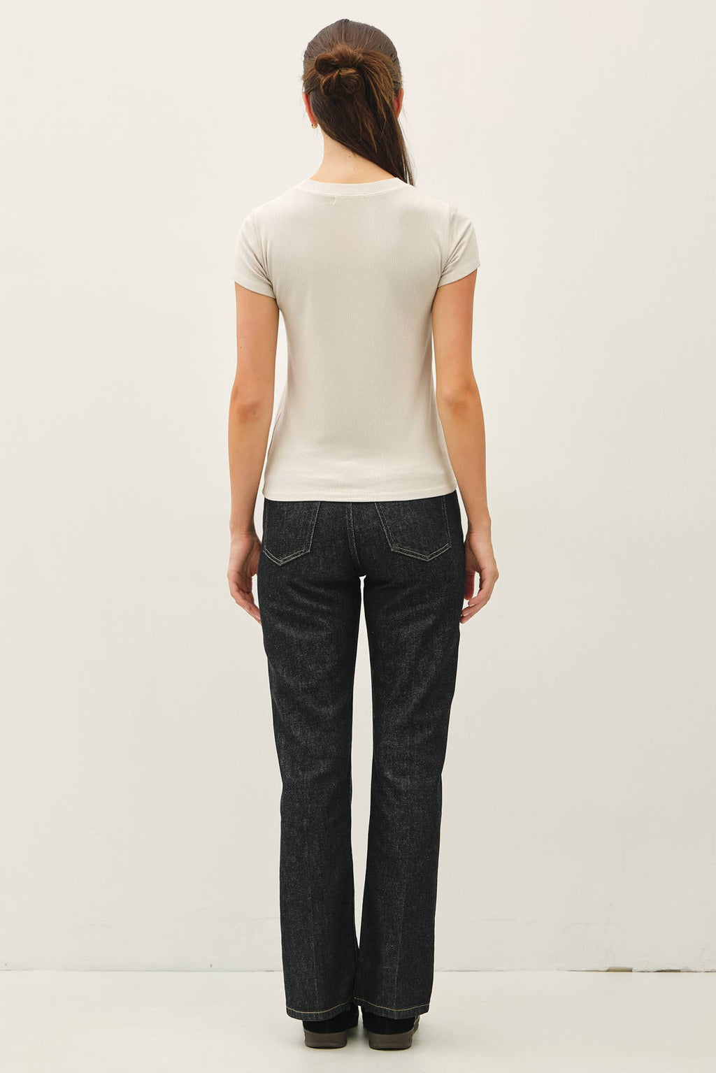NEW COLOR-GARMENT DYE RIBBED TOP