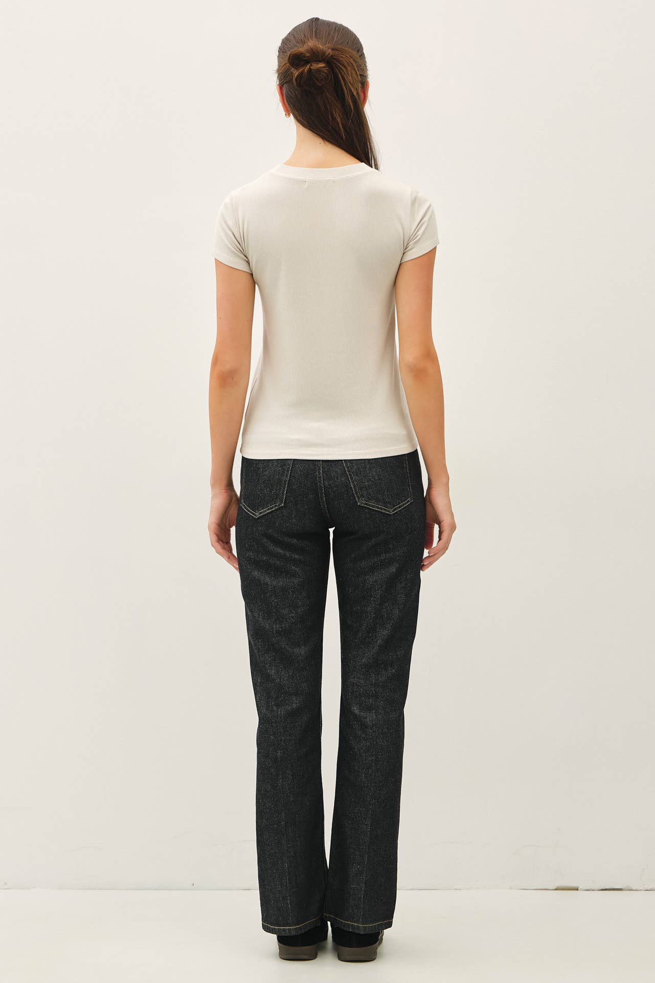 NEW COLOR-GARMENT DYE RIBBED TOP