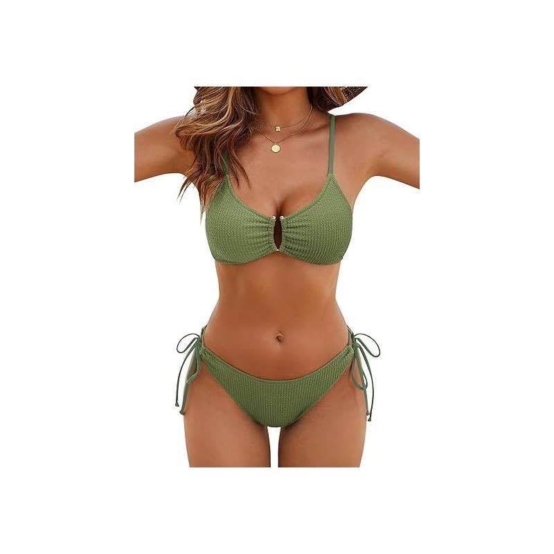 Tie-Front Bikini Set