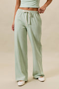 MID-RISE WIDE LEG SWEATPANTS