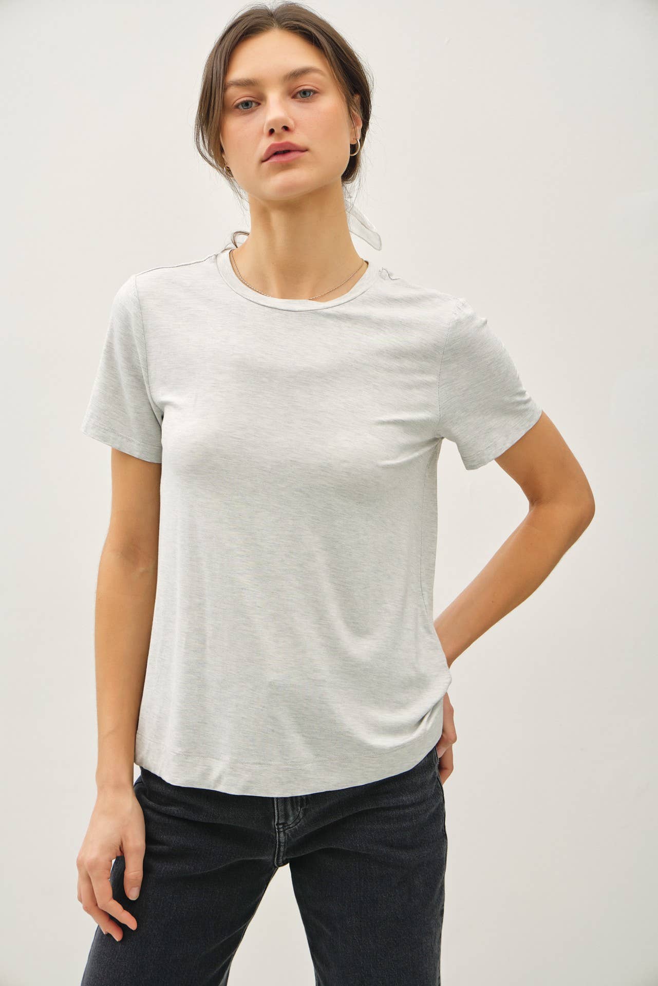 NEW COLOR-BAMBOO/MODAL BASIC ROUND NECK T-SHIRT
