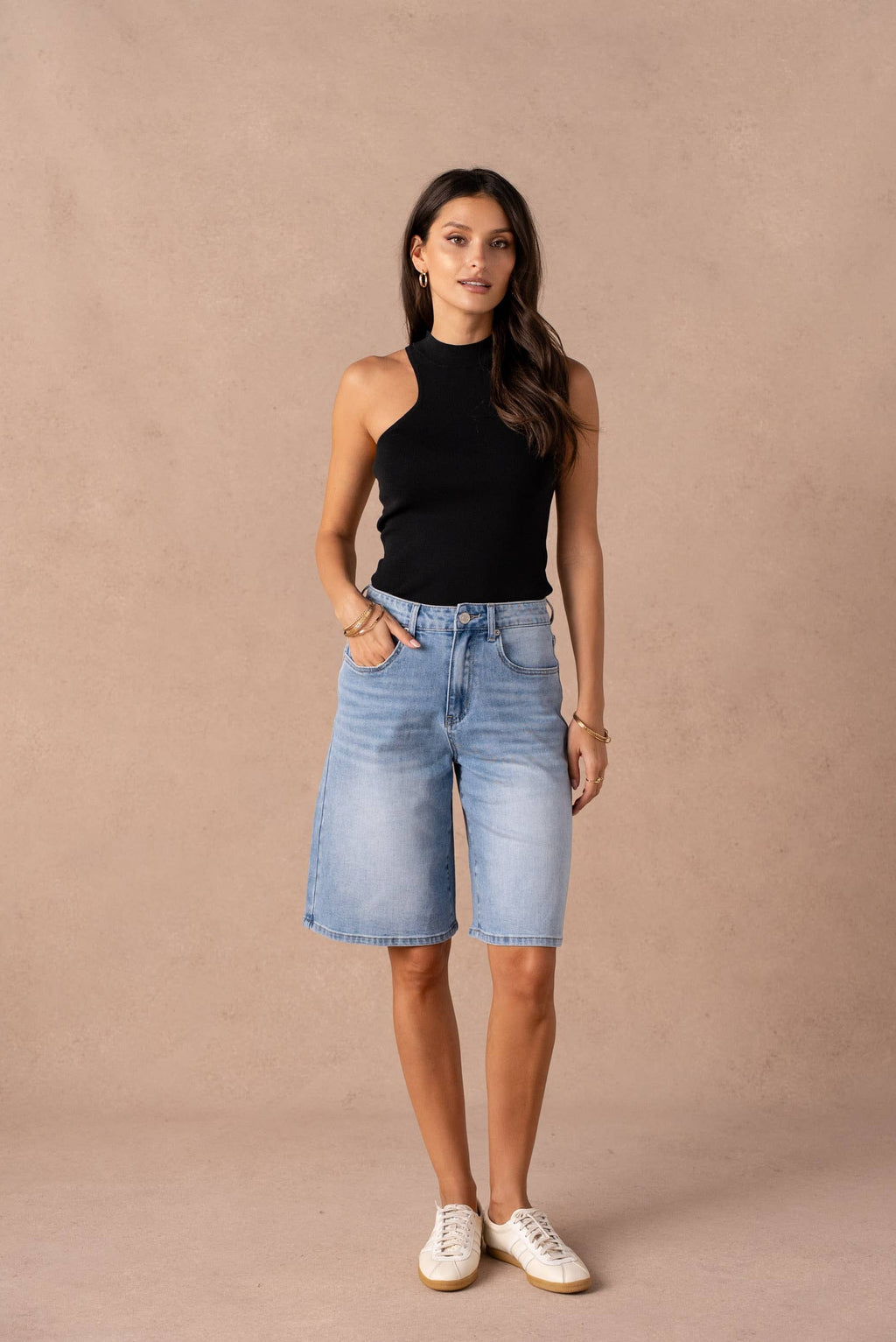 Denim Bermuda shorts