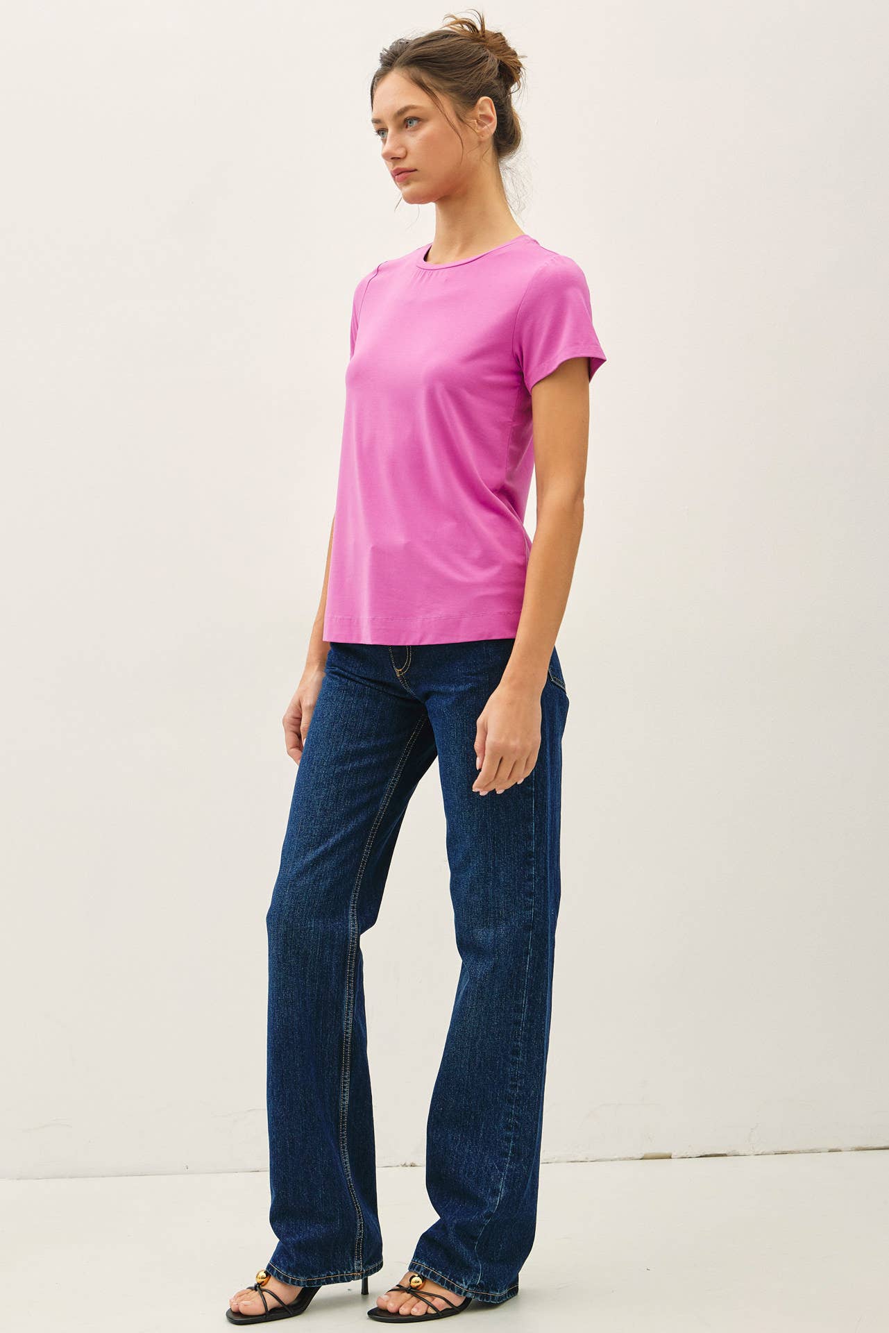 NEW COLOR-BAMBOO/MODAL BASIC ROUND NECK T-SHIRT