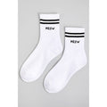 MEOW STRIPED ANKLE SOCKS