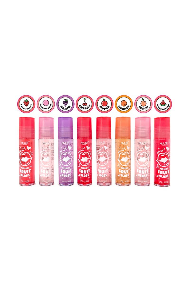 Amuse LIP020-1M Kissing Fruit Roll On Lip Gloss - 36pc