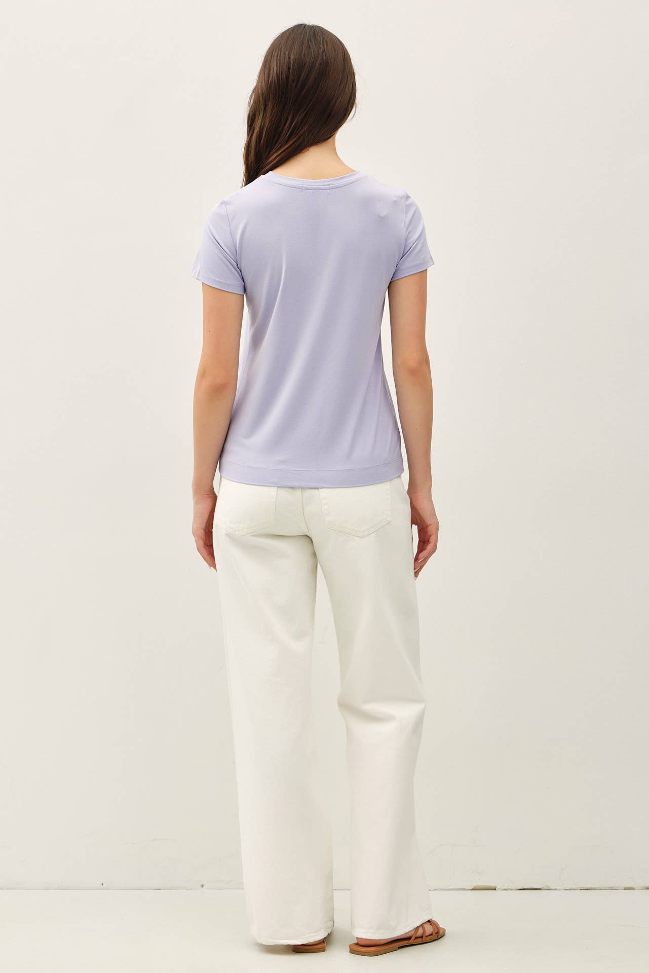 NEW COLOR-BAMBOO/MODAL BASIC ROUND NECK T-SHIRT