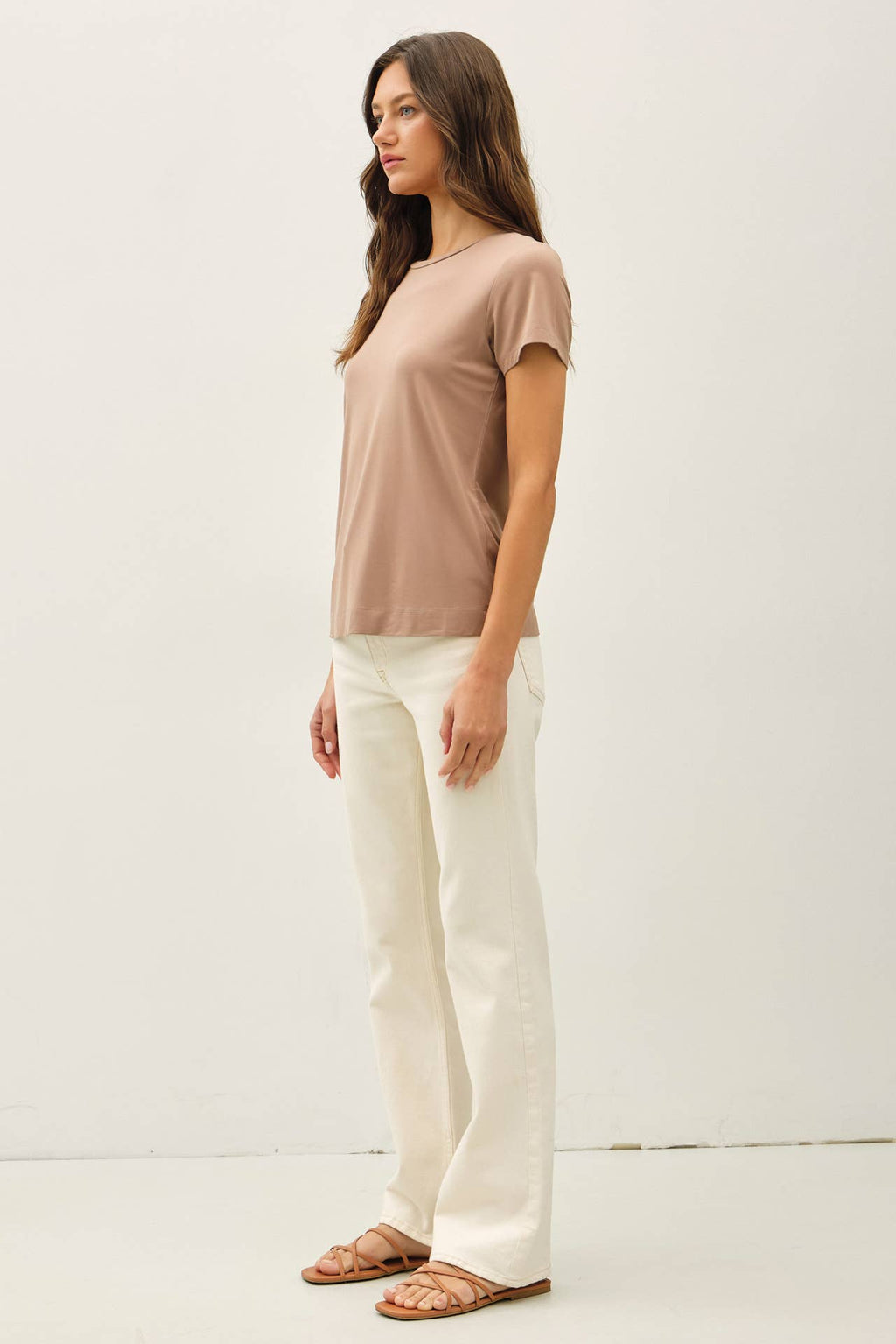 NEW COLOR-BAMBOO/MODAL BASIC ROUND NECK T-SHIRT