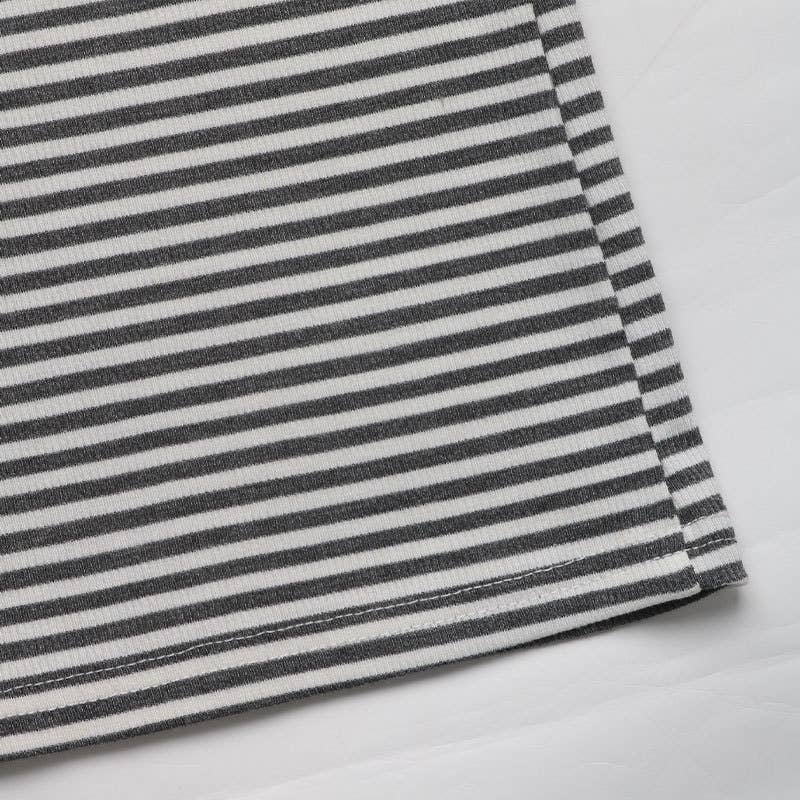Striped Bandeau Cropped Wide-Leg Pants Two-Piece Set