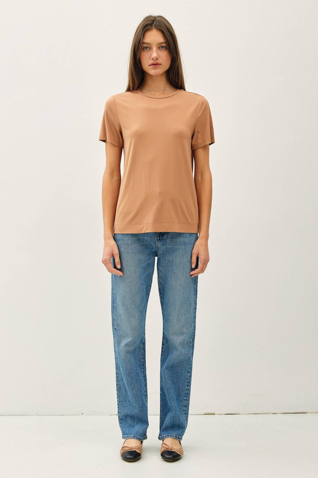 NEW COLOR-BAMBOO/MODAL BASIC ROUND NECK T-SHIRT