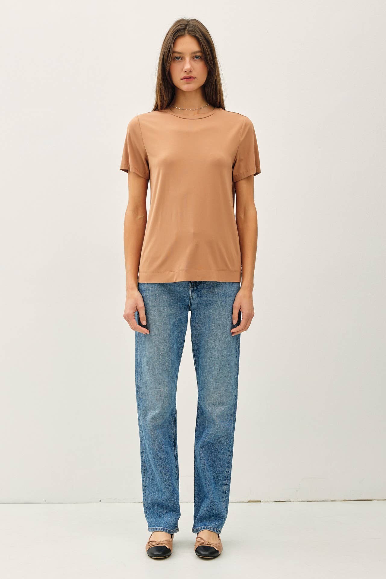 NEW COLOR-BAMBOO/MODAL BASIC ROUND NECK T-SHIRT