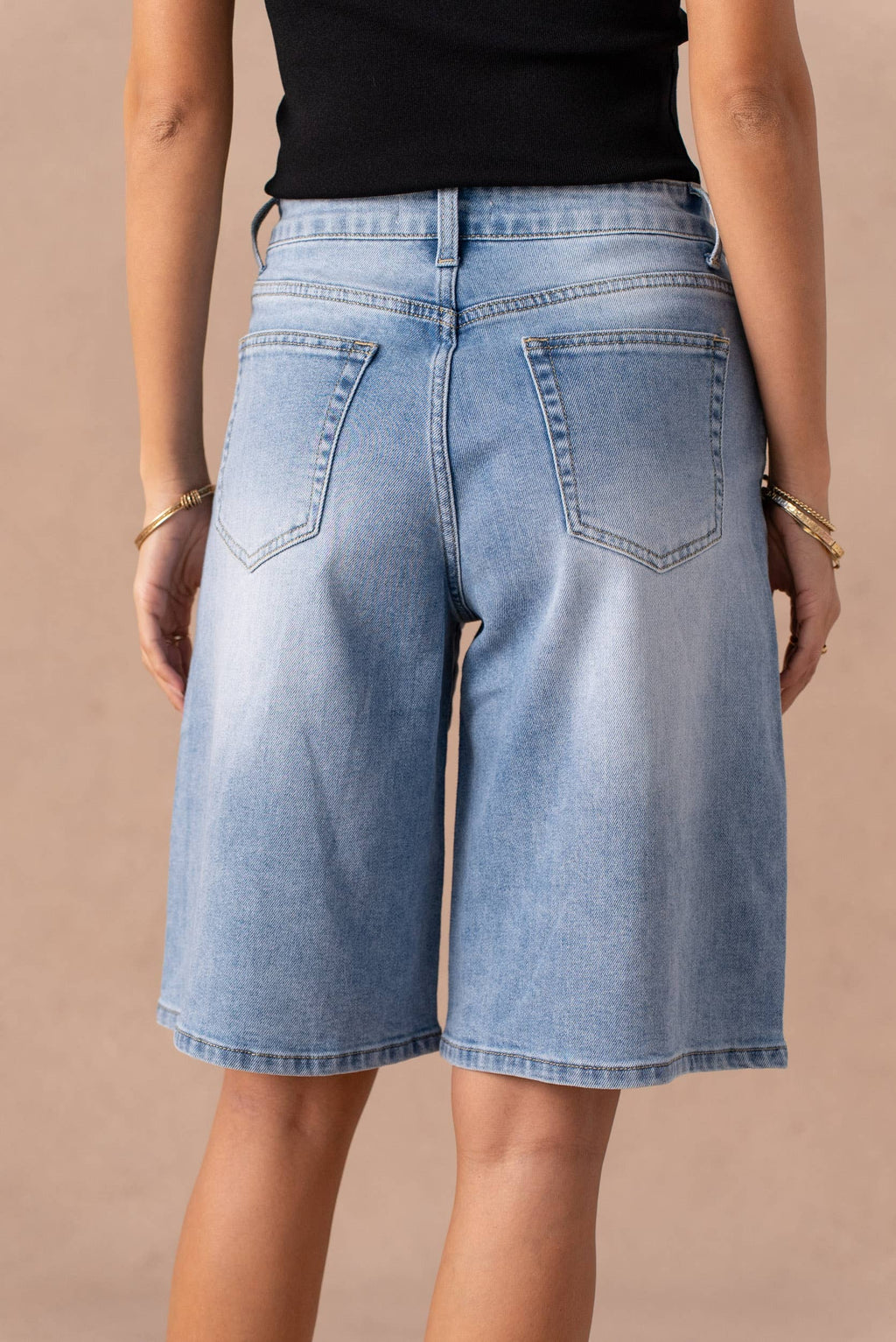 Denim Bermuda shorts