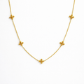 Dot Dot Golden Cross Necklace - Water & Tarnish Resistant