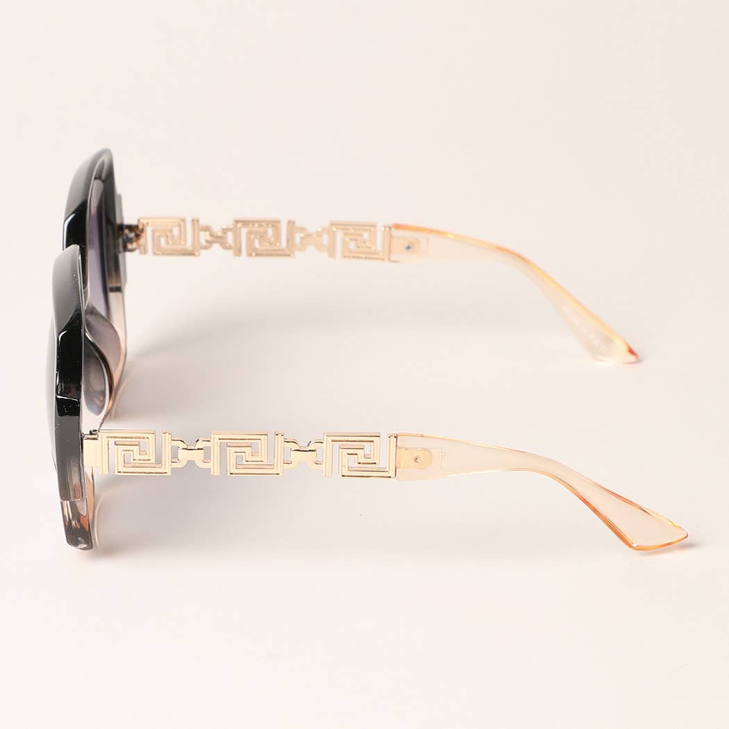 Large Square Shape Mix Color Frame Sunglasses