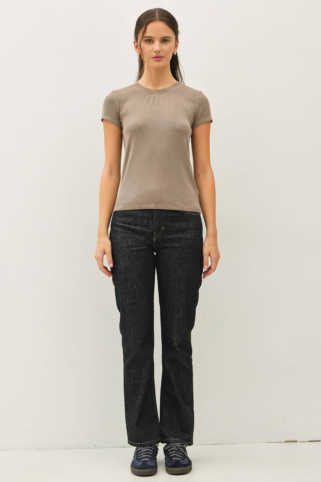 NEW COLOR-GARMENT DYE RIBBED TOP