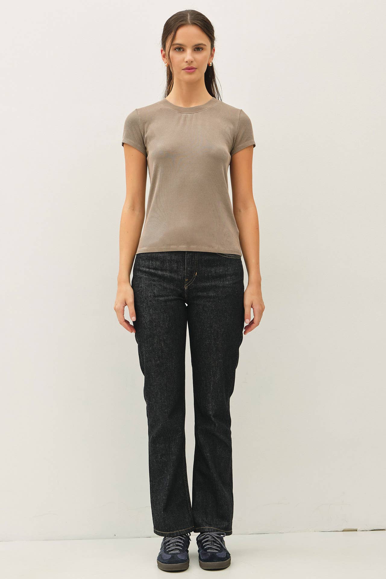 NEW COLOR-GARMENT DYE RIBBED TOP