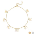 18K Gold PVD Stainless Steel Butterfly Charm Anklet