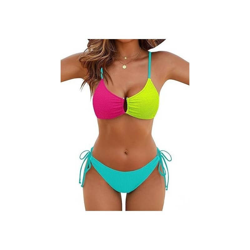 Tie-Front Bikini Set