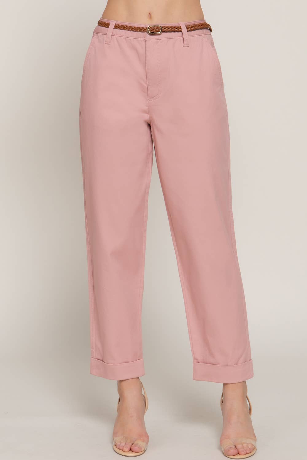 Chino Pants with Braided Belt