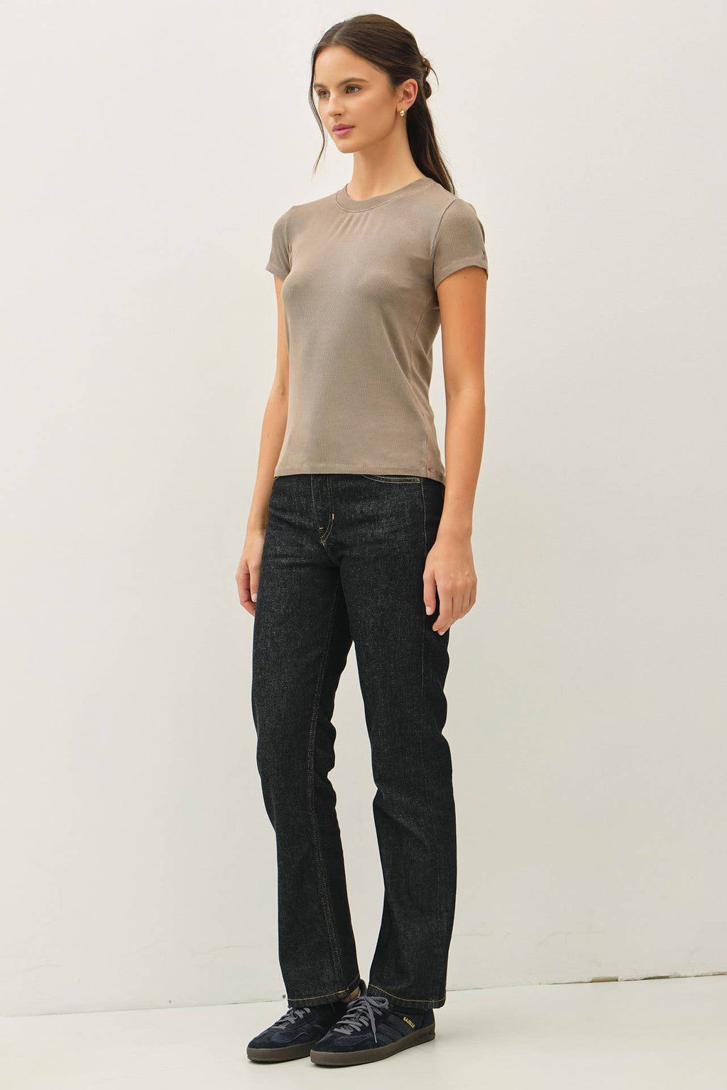 NEW COLOR-GARMENT DYE RIBBED TOP
