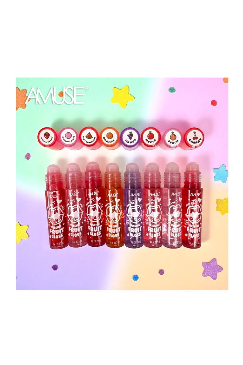 Amuse LIP020-1M Kissing Fruit Roll On Lip Gloss - 36pc