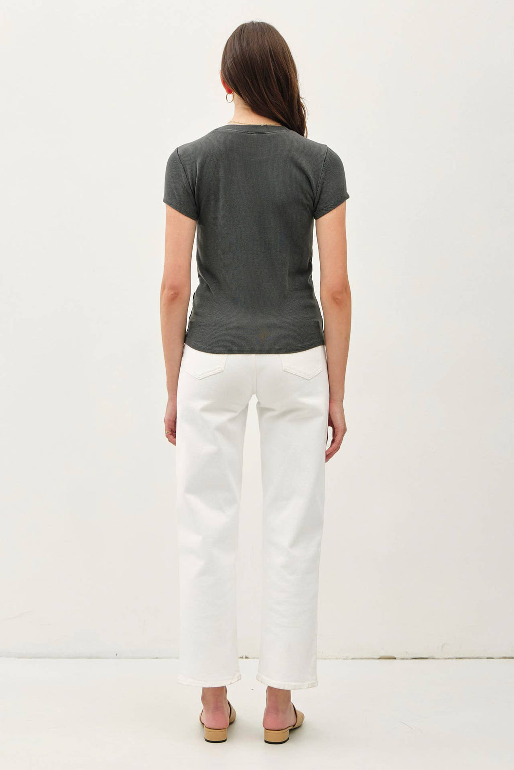 NEW COLOR-GARMENT DYE RIBBED TOP