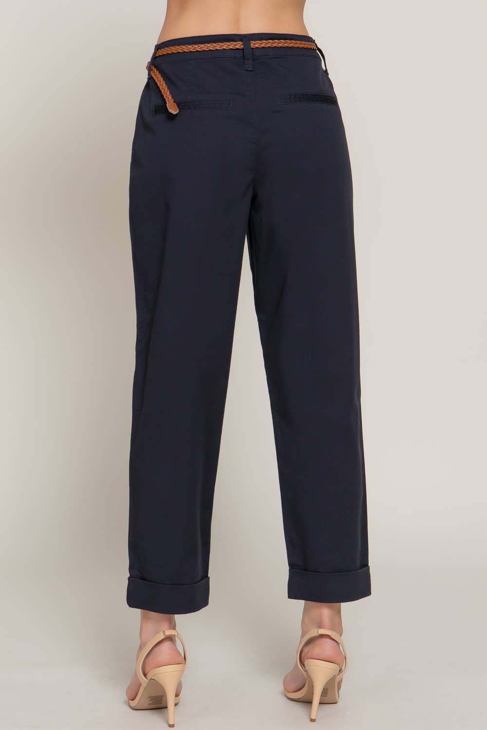 Chino Pants with Braided Belt