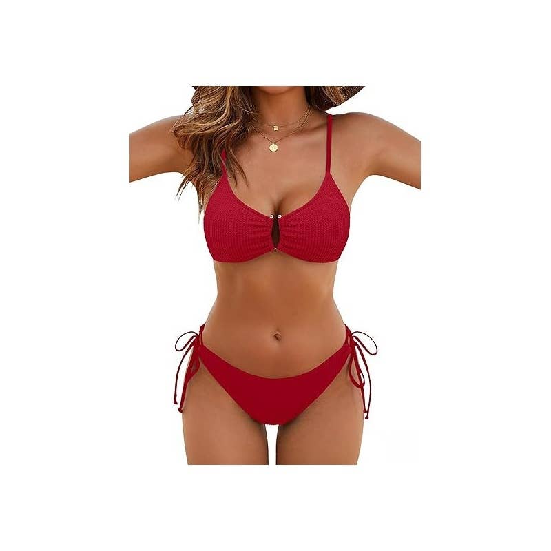 Tie-Front Bikini Set