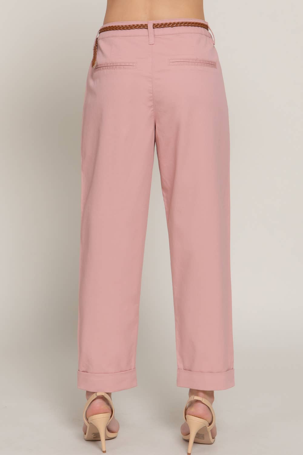 Chino Pants with Braided Belt