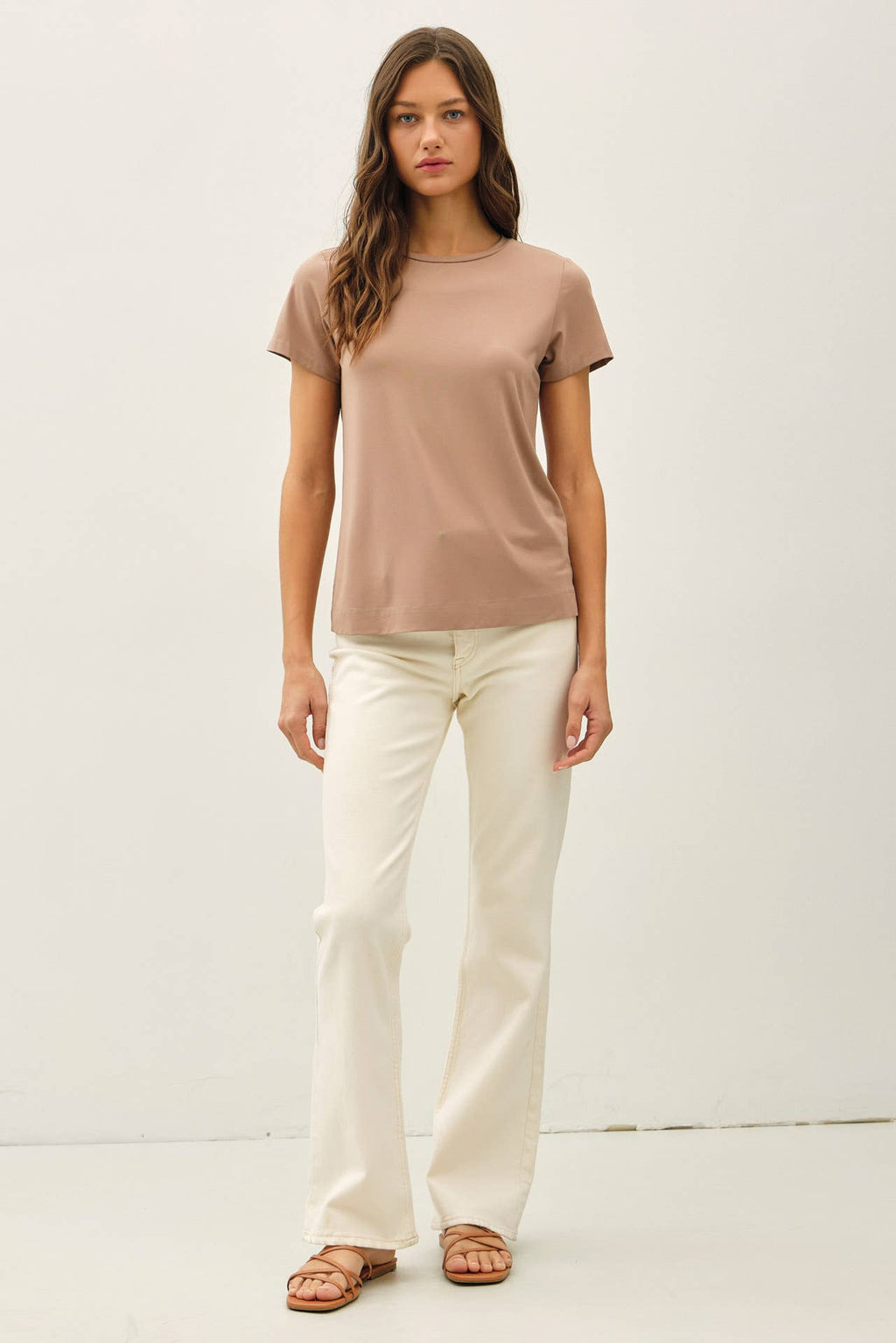 NEW COLOR-BAMBOO/MODAL BASIC ROUND NECK T-SHIRT