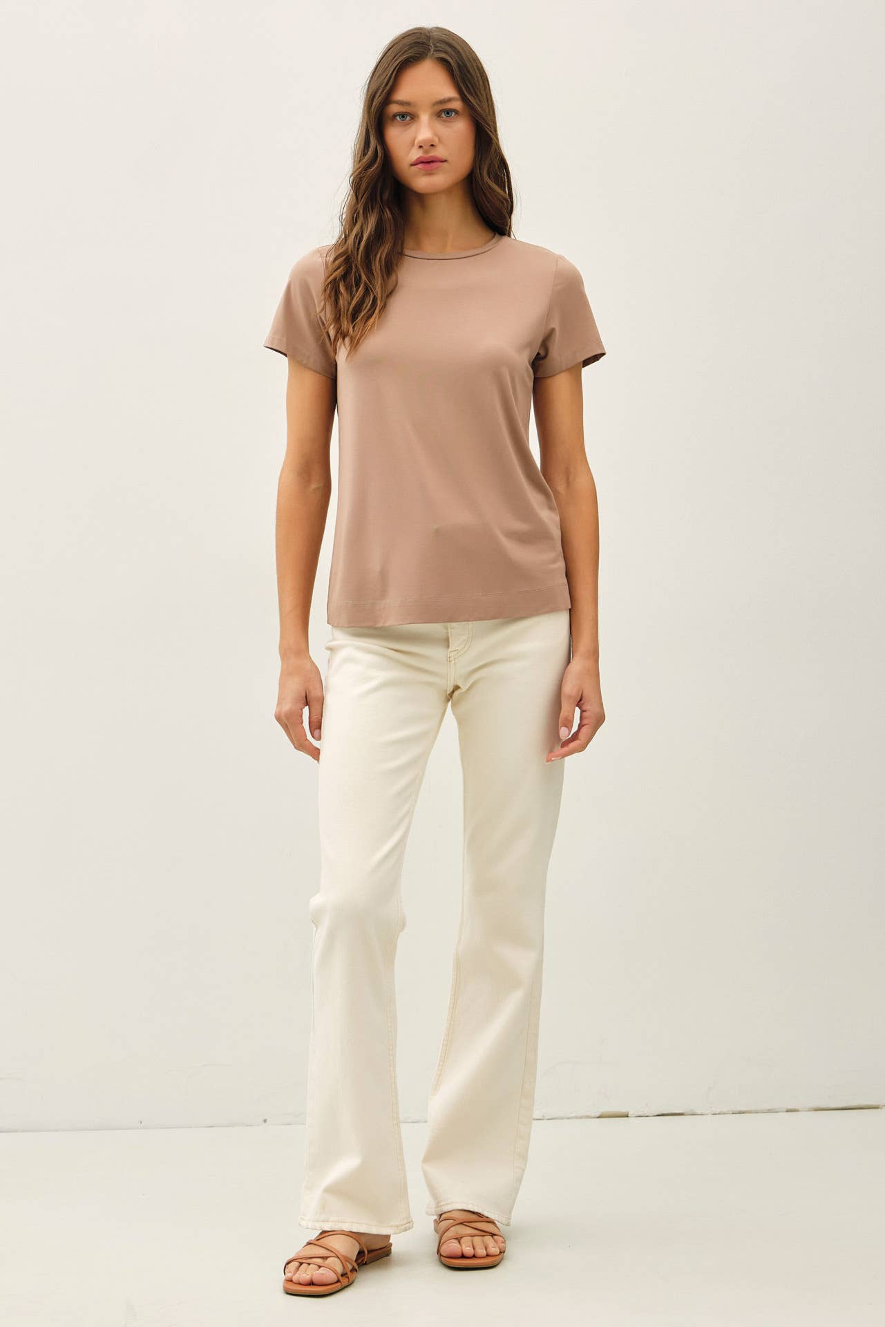 NEW COLOR-BAMBOO/MODAL BASIC ROUND NECK T-SHIRT