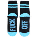 FUCK OFF STRIPED ANKLE SOCKS
