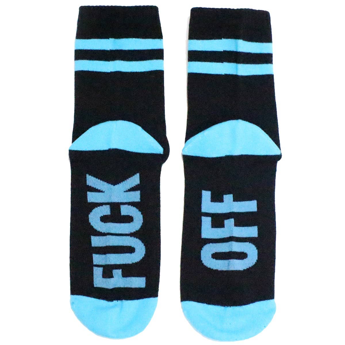 FUCK OFF STRIPED ANKLE SOCKS