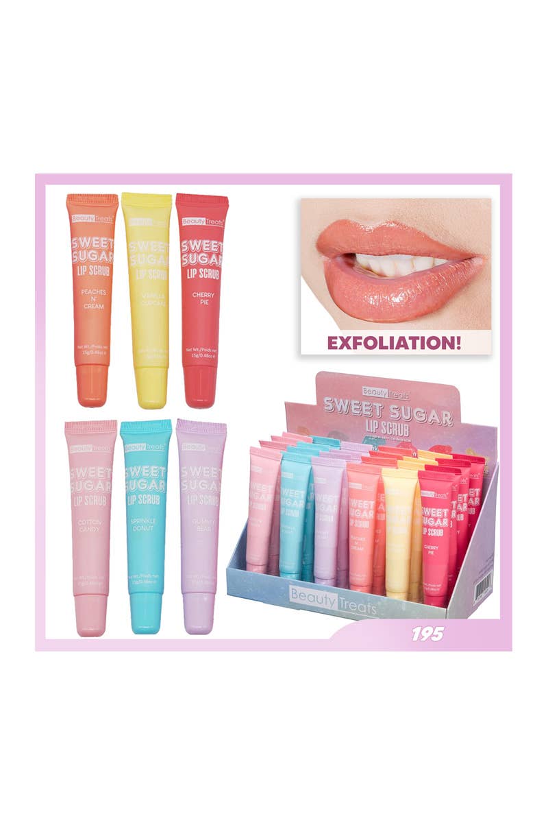 Beauty Treats 195 Sweet Sugar Lip Scrub - 24pc