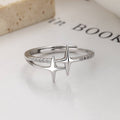 Dainty Star Stacking Band Ring in 925 Sterling Silver
