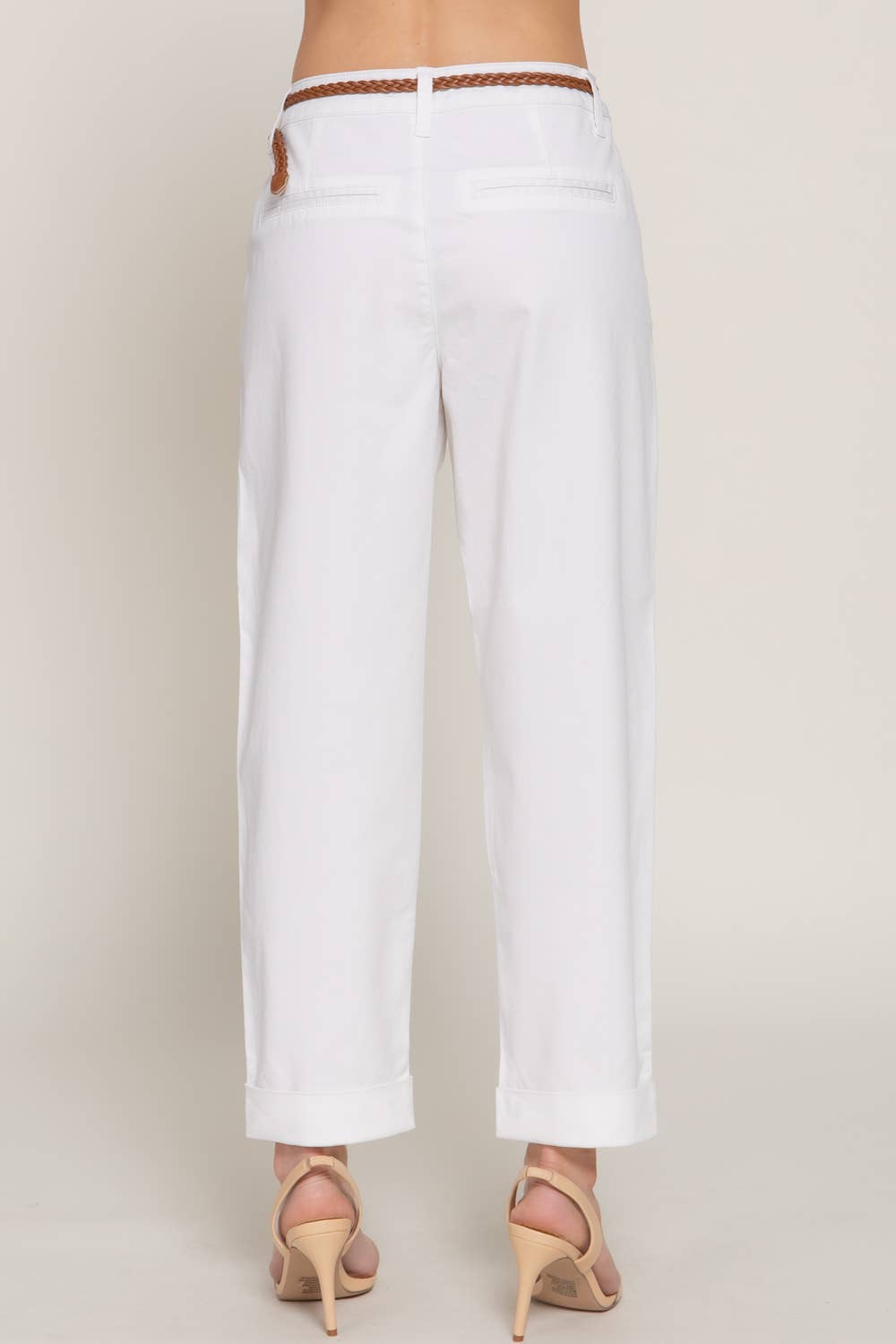 Chino Pants with Braided Belt