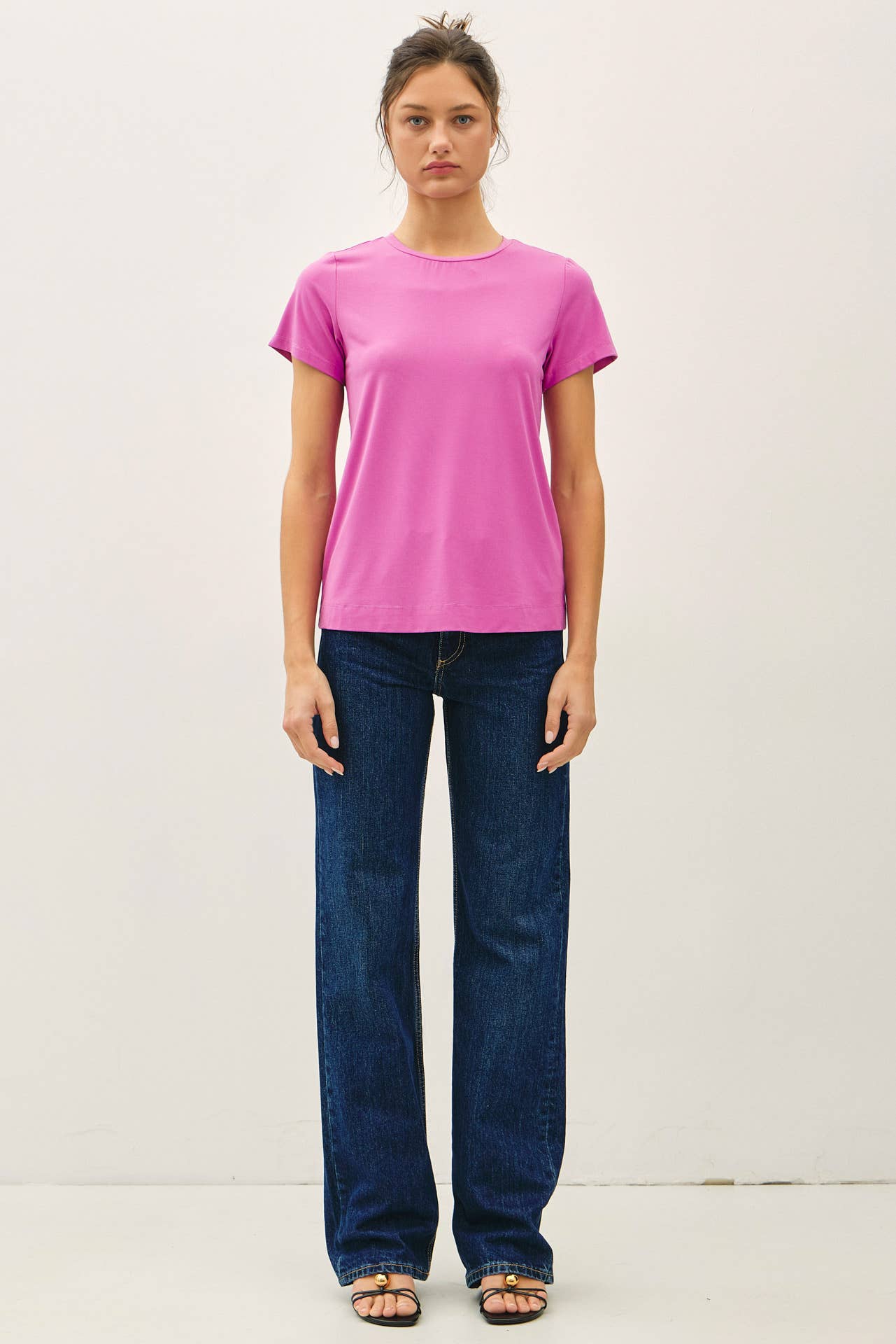 NEW COLOR-BAMBOO/MODAL BASIC ROUND NECK T-SHIRT