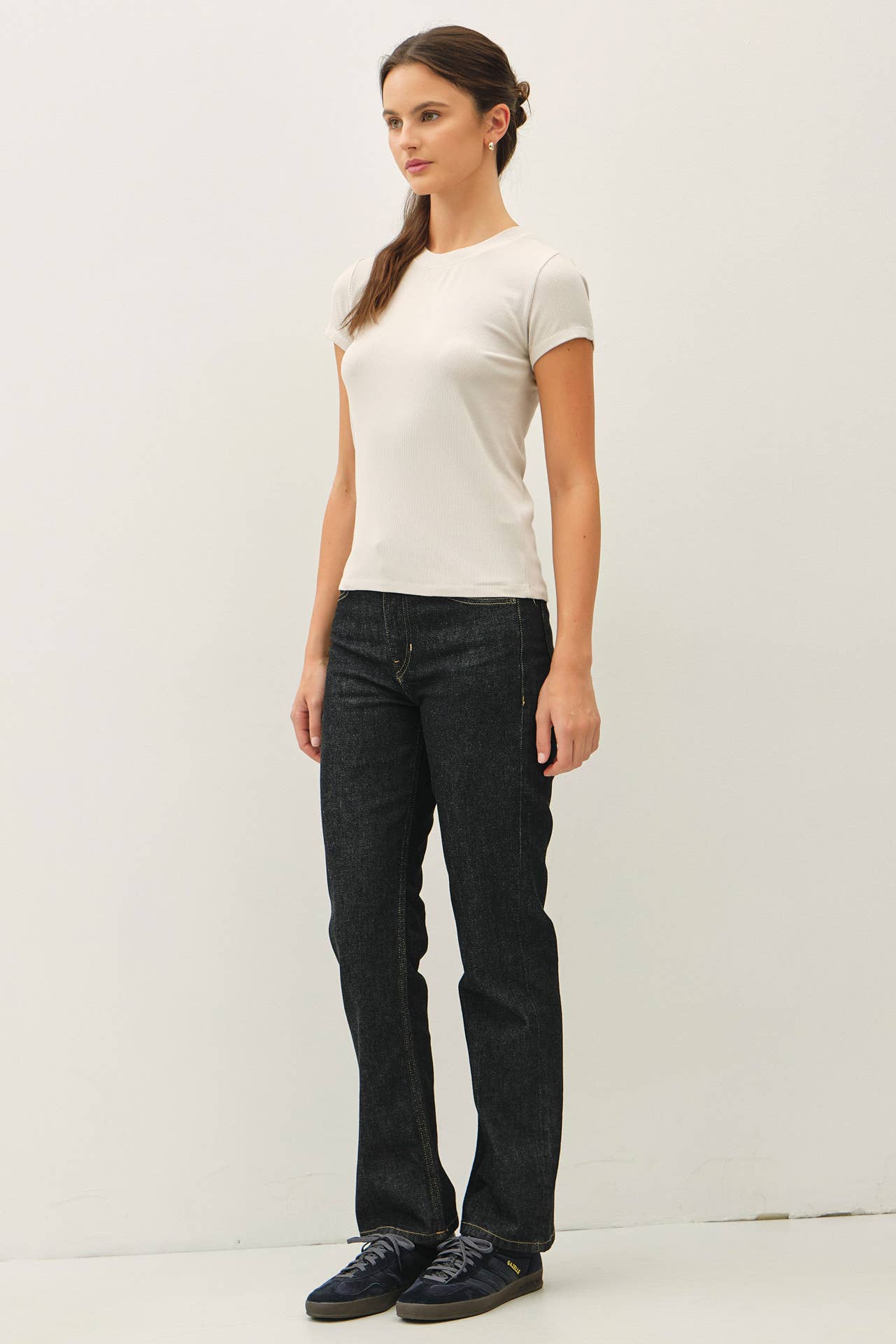 NEW COLOR-GARMENT DYE RIBBED TOP