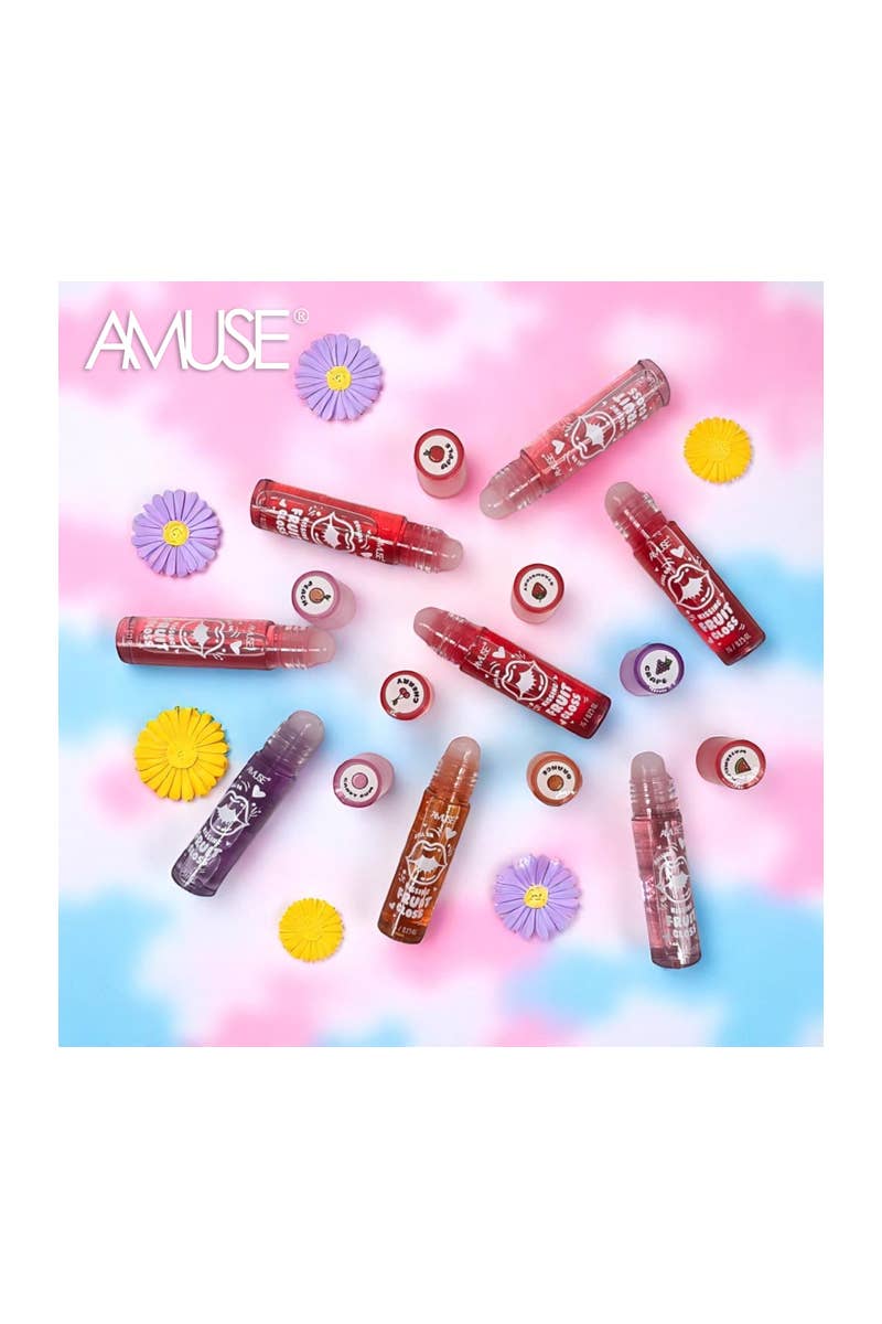 Amuse LIP020-1M Kissing Fruit Roll On Lip Gloss - 36pc