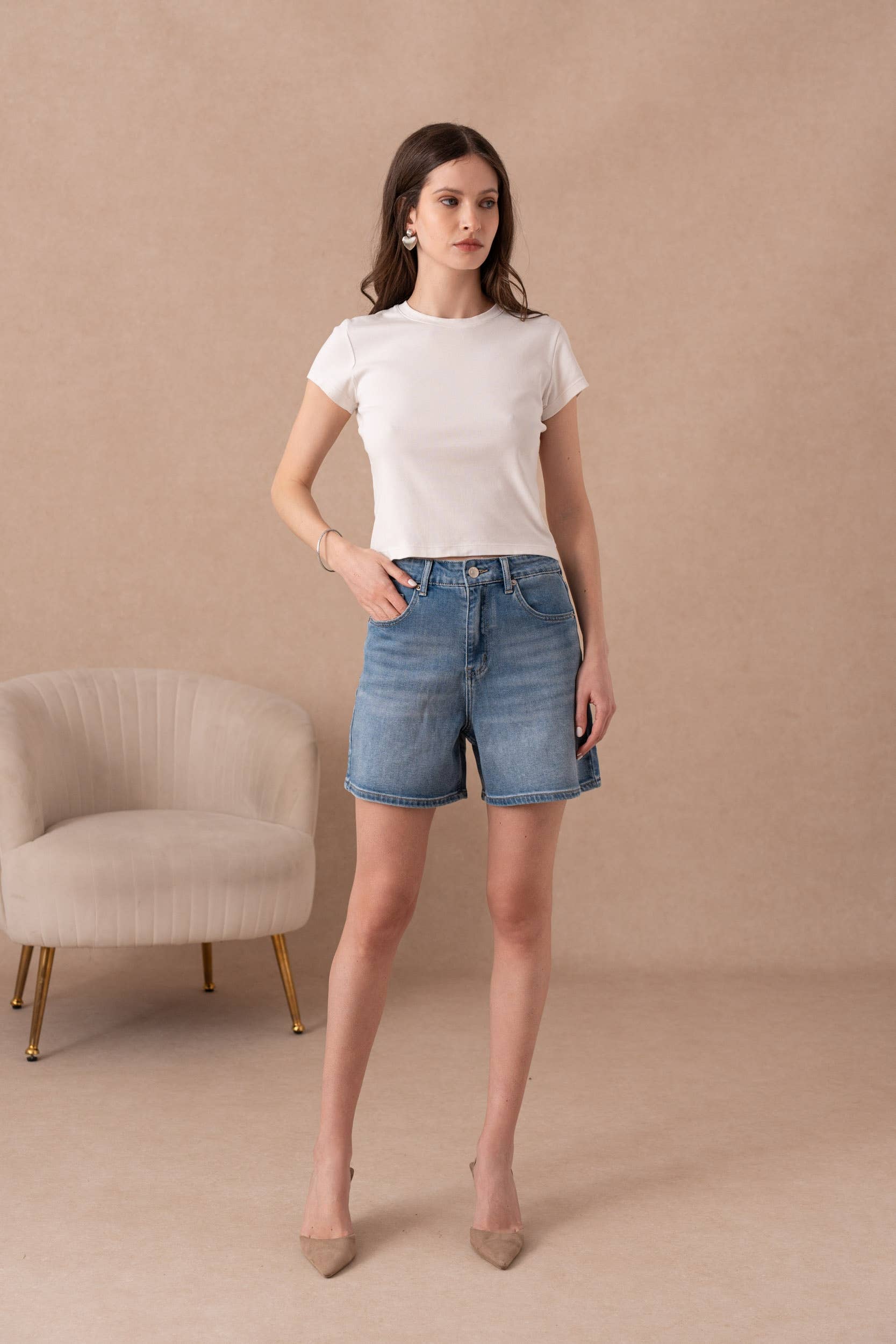 Mom jean shorts