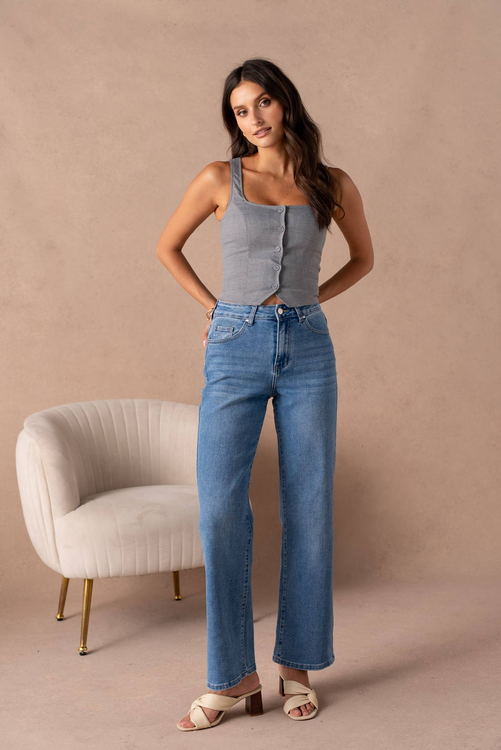 Jean wide leg basic