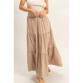 Elastic Waist 3-Tier Skirt