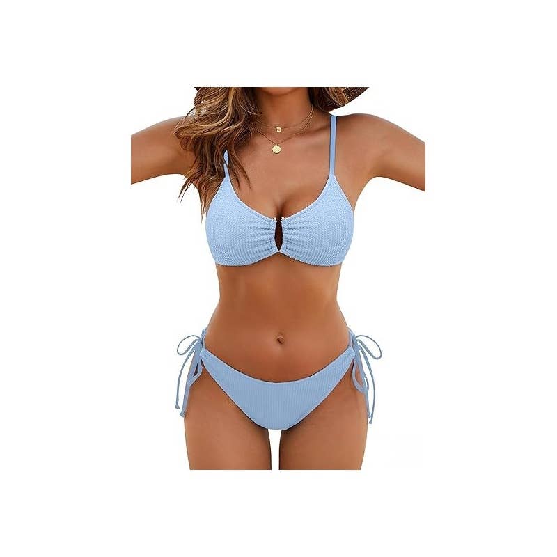 Tie-Front Bikini Set