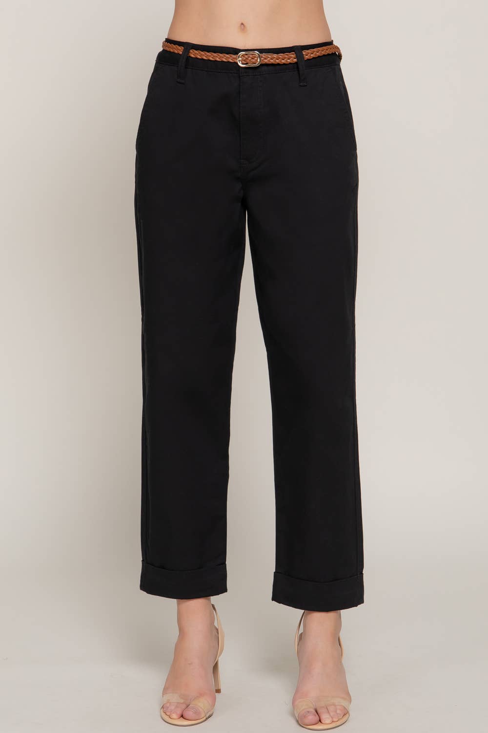 Chino Pants with Braided Belt